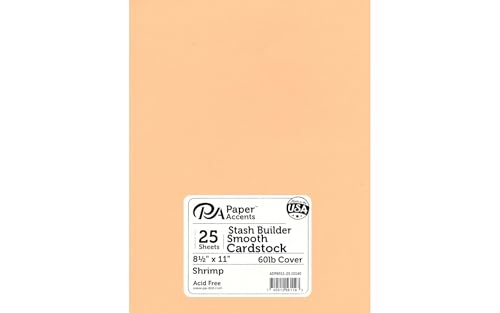 PA Paper Accents Stash Builder Cardstock 8.5" x 11" Shrimp