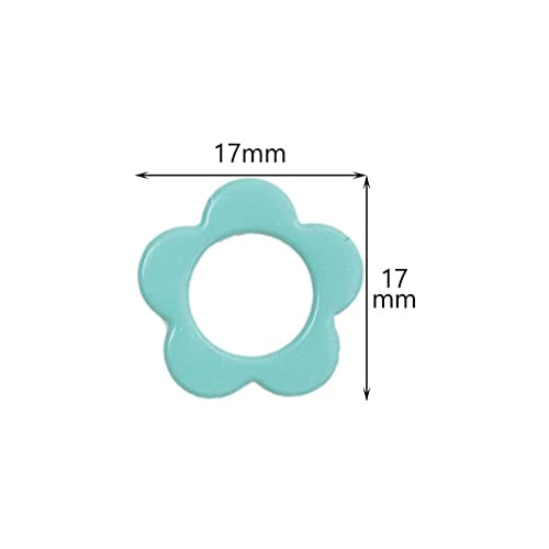 30PCS Mini Size Stitch Markers Flower Shape Metal Stitch Markers Ring Multicolor Crochet Marker Knitting Weaving Tools (30 Count)