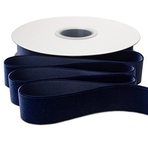 Polyester Navy Velvet Ribbon