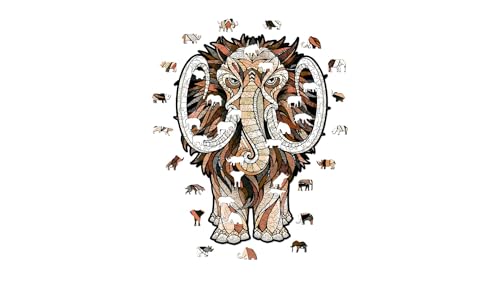 Mastodon S Colorful Wooden Jigsaw Puzzle (80 Count)