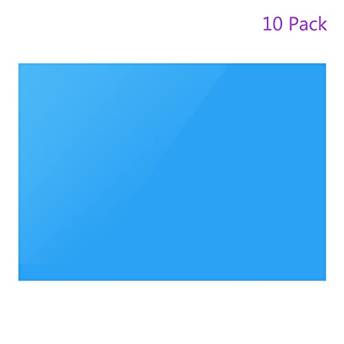 10Pcs Correction Gel Light Filter Overlay Transparent Plastic PVC Sheets Blue for Photo