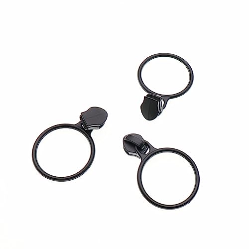 5 Black Nylon Coil Zippers by The Yards Bulk 10 Yards with 25pcs Black Ring Pull Sliders for DIY Tailor Sewing Craft