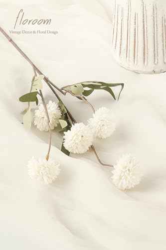 9pcs Taupe Beige Mix Faux Silk Mums Artificial Flowers (9 Count)