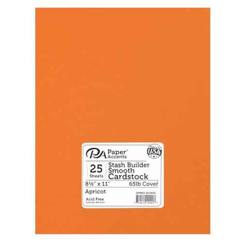 PA Paper Accents Stash Builder Cardstock 8.5" x 11" Apricot