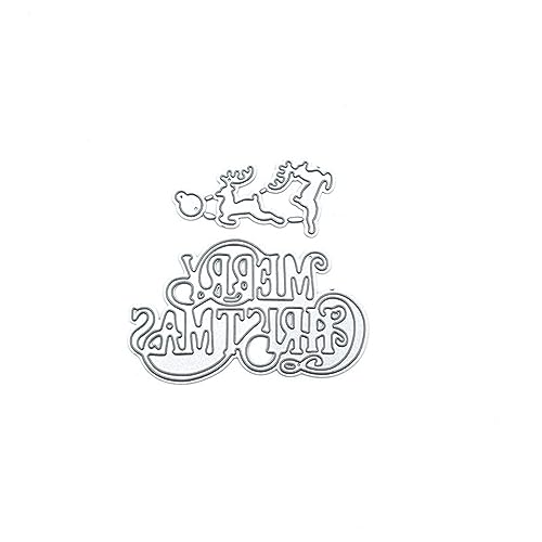 Metal Cutting Dies DIY Merry Christams Embossing Stencil Template Scrapbooking Card Making Mold Photo Album Arts Crafts Tools