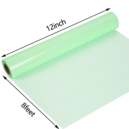 Heat Transfer Vinyl Glow Light Green Glitter HTV