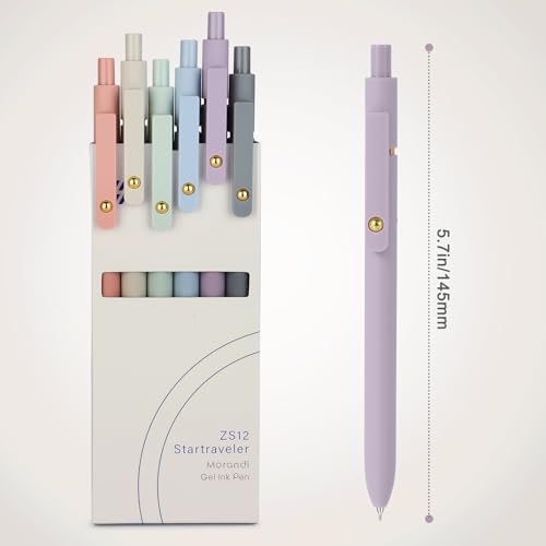 Gel Pens 6pcs Blue Ink Medium Point 0.7mm Smooth Writing Pens (6 Count)