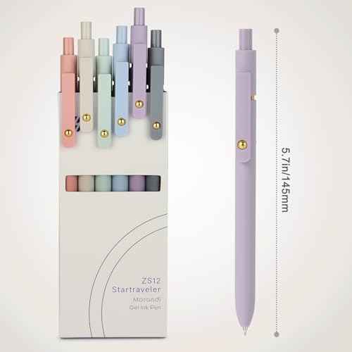 Gel Pens 6pcs Blue Ink Medium Point 0.7mm Smooth Writing Pens (6 Count)