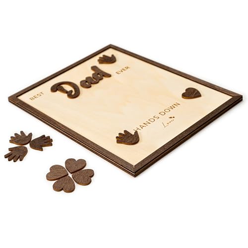 10" Best Dad Ever Gifts for Dadd Custom fathers day from Kids Hands down sign