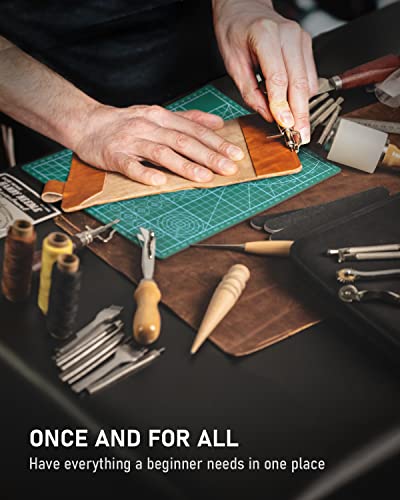 458 Pcs Leather Tooling Kit (58 Count)