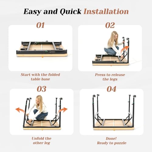 Puzzle Table Adjustable Height & Tilt with Drawers for 1500Pcs