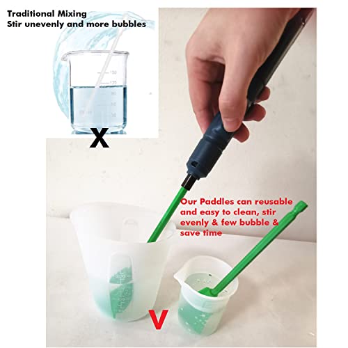 Resin Mixer Paddles 12PCS Epoxy Drill Attachment Paint Stirrer (12 Count)