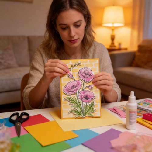 Realistic Tulips Stamps and Dies and Layering Coloring Stencil Set