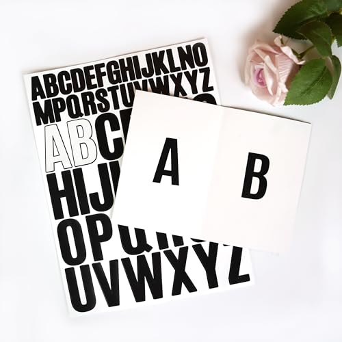 Letter Stickers 1560 Pieces 30 Sheets Stick on Vinyl Letters Capital Alphabet Sticker Letter for Craft Bulletin Boards Classroom Home Business Decor (1560 Count)