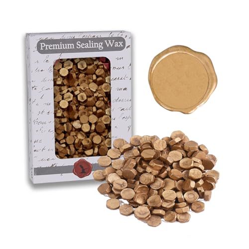 Premium Sealing Wax Beads 2 OZ. 350Pcs. Classic Gold (2 Ounce)