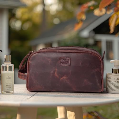 Leather Toiletry Bag for Men