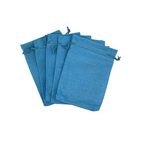 Pack of 25 Burlap Gift Bags with Drawstring Linen Jewelry Pouches Wedding Hessian Jute Bags for Birthday and Treat Pouches Party Wedding Favors Gift