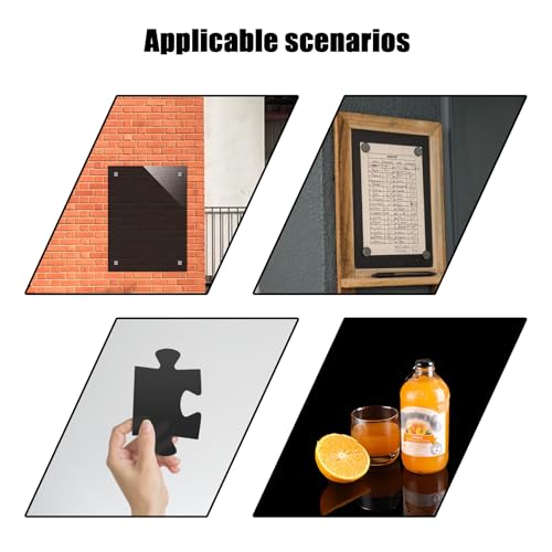 8×12In Clear Black Acrylic Sheet for Laser Cutting 3mm Thick Hard Laser Acrylic Sheet Black Pastic Sheet for Home Decor Sign (24 Sq Ft)
