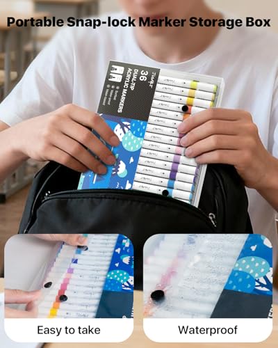 Acrylic Paint Markers 36 Colors (36 Count)