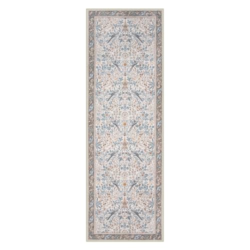 Boho Floral Birds 2x6 Kitchen Runner Rugs Non Skid Washable