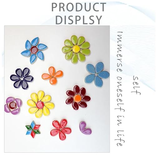 1.1lb Raindrops Ceramics Mosaic Tiles for DIY Crafts Home Decoration (150 Count)