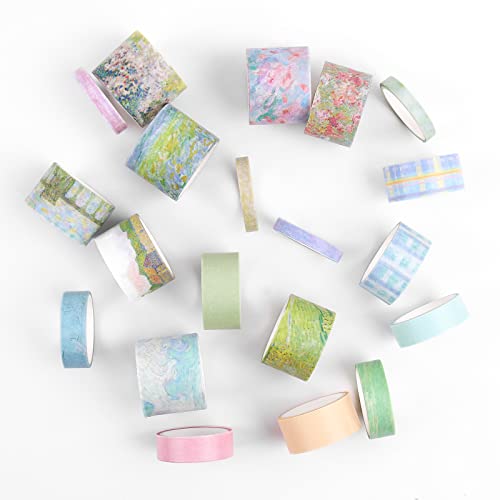 Floral Green Washi Tape Set (20 Count)