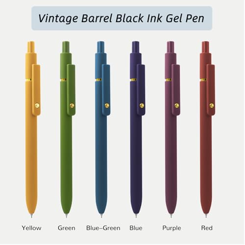 Gel Pens 6 Pcs 0.5mm Fine Point Smooth Writing Pens Cute Pen (6 Count)