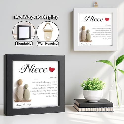 Personalized Niece Pebble Art Frame