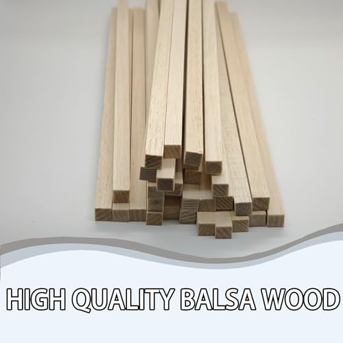 30Pcs Balsa Wood Square Dowels 3 (30 Count)