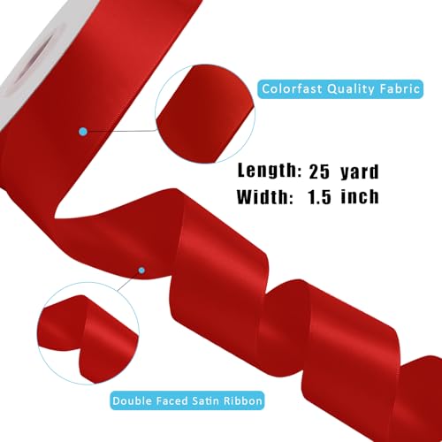 1 1 2 Inch 25 Yard Double Faced Satin Ribbon