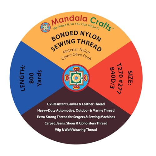 Size 277 840D T270 Olive Drab Bonded Nylon Thread