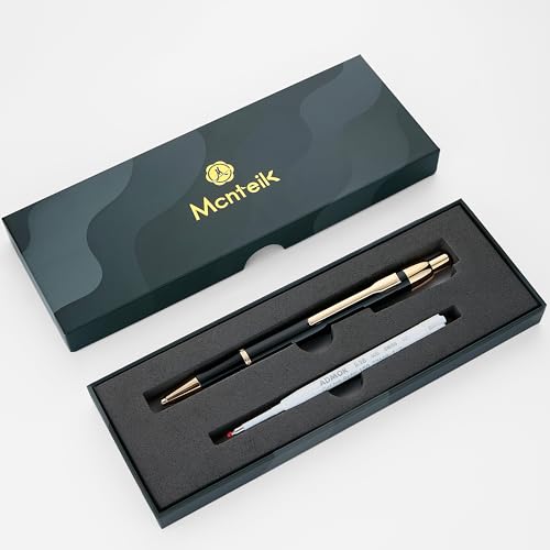 Black Gel Pen With 24K Gold Finish