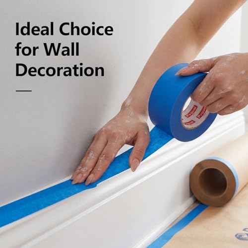 12 Rolls Painters Tape 2 Inch Wide Blue Painters Tape for Wall Painting