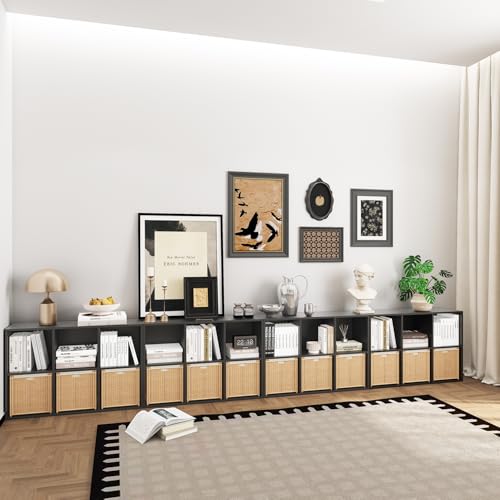 Wooden Cube Storage Organizer with Closed Back Panel