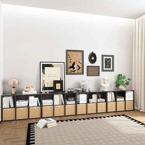 Wooden Cube Storage Organizer with Closed Back Panel