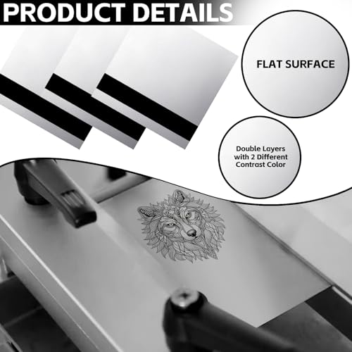 5PCS Laser Engraving Double Color ABS Plastic Sheet (5 Count)