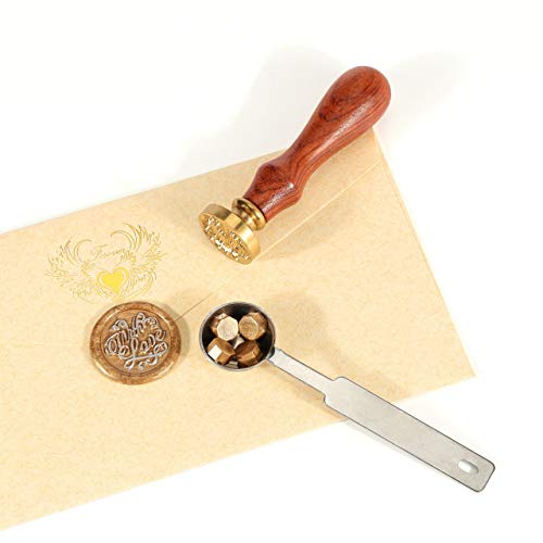 360 Pcs Metallic Antique Gold Sealing Wax Beads Set for Wax Seal Stamp with Candles and Melting Spoon (360 Count)