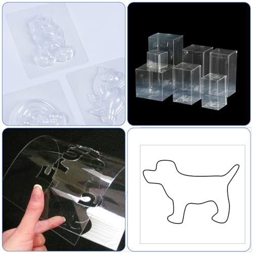 12 Inches x 80 ft 6 Mil Acetate Roll Clear Acetate Sheets for Crafts Blank Stencil Sheets Transparency Mylar Template Material Reusable Acetates Paper Roll for Craft Stencil for Cutting Machines