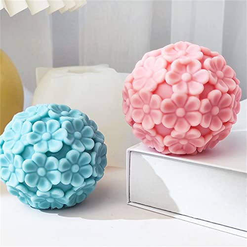 Chrysanthemum Ball Candle Soap Mold Daisy Flower Silicone Mold for Fondant