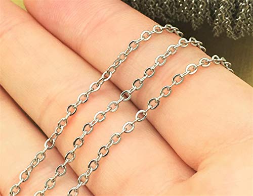 Wholesale 12 PCS Genuine Stainless Steel Cable Chain Necklace Chains