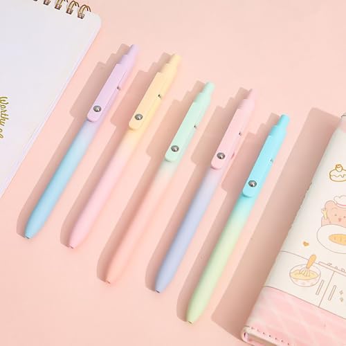 Gel Pens 5Pcs Smooth Writing Medium Point 0.7mm Pens for Journaling (5 Count)