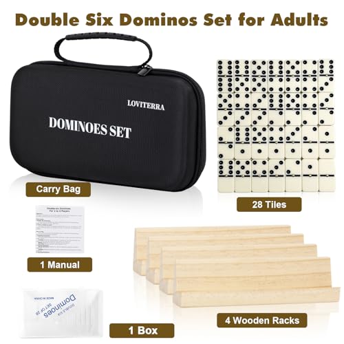 Double 6 Dominos Set for Adults
