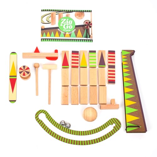 Zig & Go Wooden Domino Race Construction Set