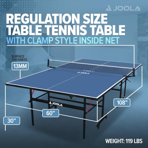 Inside 13 Professional MDF Indoor Table Tennis Table with Quick Clamp Ping Pong Net and Post Set