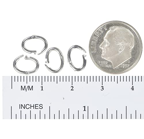 4 Sterling Silver Locking Oval Jump Rings ID