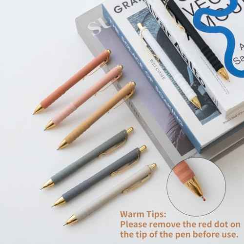 Ballpoint Pens Black Medium Point 1mm with Super Soft Grip Ball Point Pen for Men Women Retractable (12 Count)
