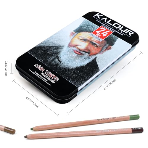 Pro Pastel Chalk Colored Pencils (24 Count)