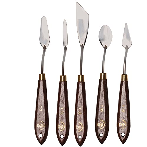 Stainless Steel Palette Knife Painting Tools (5 Count)