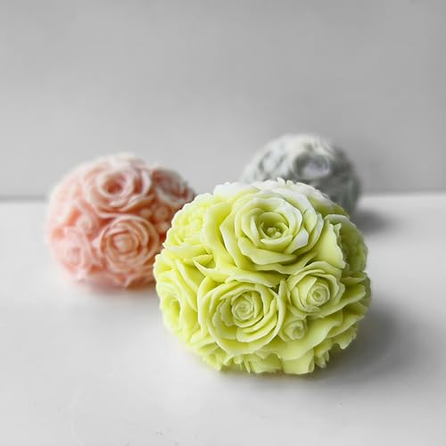 Rose Ball Round Candle Mold