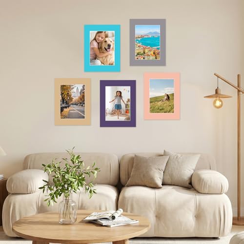 15 Pack Picture Mats 8.5 x 11 for 6 x 8 Photos